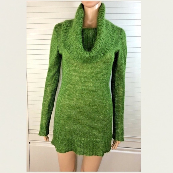 NWT H&M Mohair Glittery Cowl neck Tunic Sweater - Picture 2 of 4